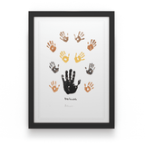Coloured Left Hand with Children - House Of Mandela Art