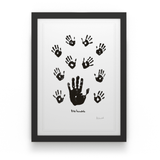 Artist Proof: Black & White Left Hand with Children - House Of Mandela Art