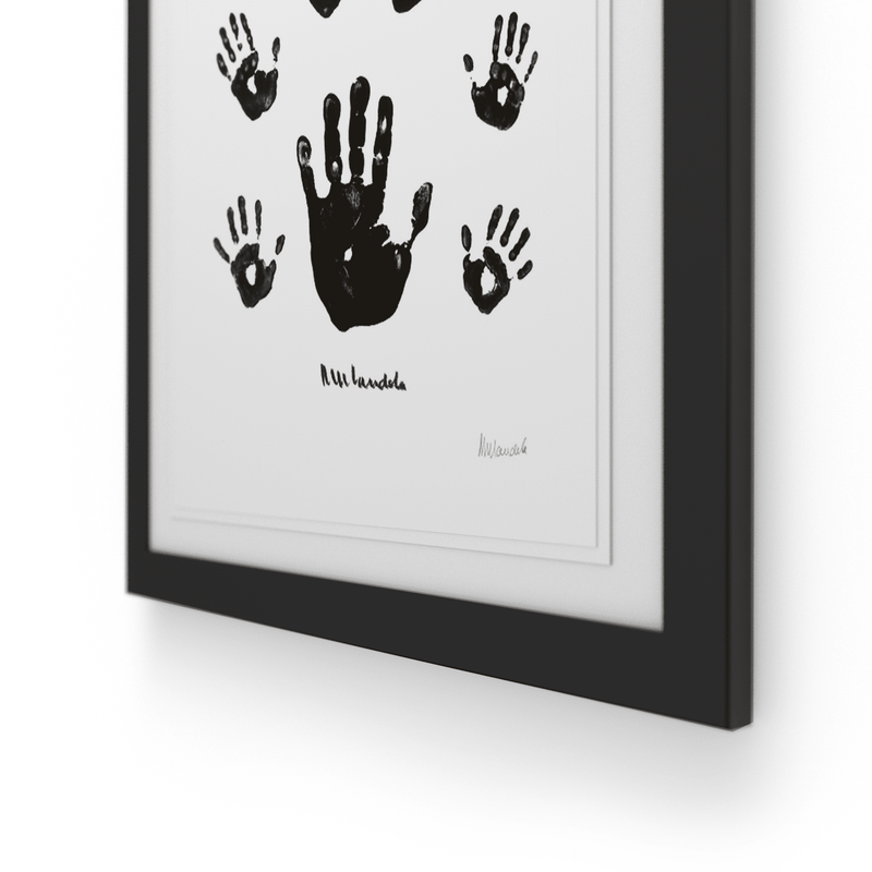 Artist Proof: Black & White Left Hand with Children - House Of Mandela Art